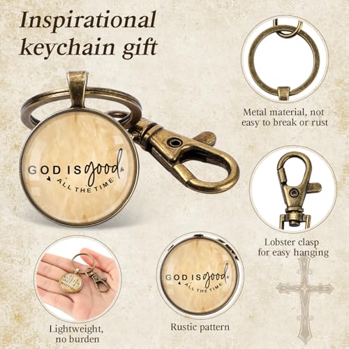 Image of Fumete Christian Keychain Bulk Bible Verse Religious Key Chains Scripture Quote Positive Gift for Women Men Church Pastor