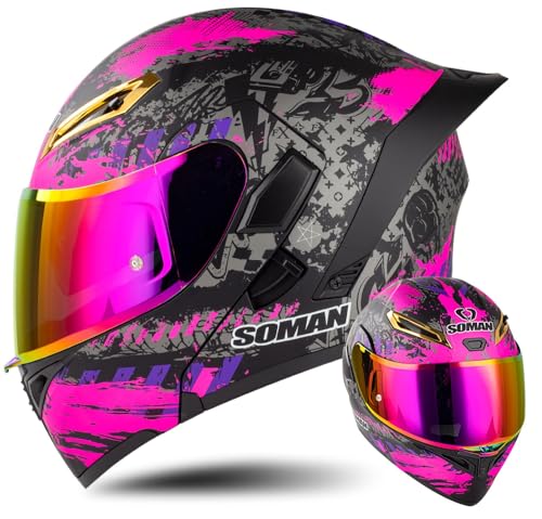 Casque intégral modulaire double visière haute protection XL