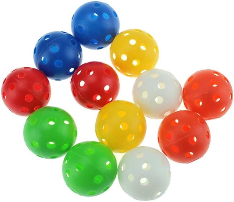 BinaryABC Plastic Airflow Hollow Golf Practice Training Sports Balls Golf Accessories 20pcs๏ผRandom Color๏ผ