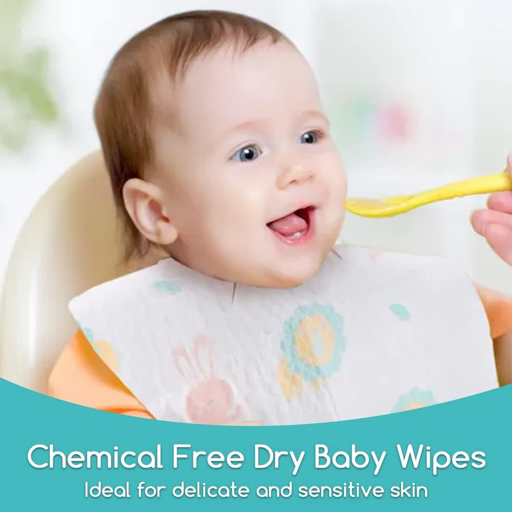 Saraflora 100% Cotton Facial Tissue Soft Dry Wipe 6 Pack, Use for Sensitive Skin Disposable Face Towel Extra Thick Dry and Wet Use Disposable Cotton Tissues for Washing Face Makeup Wipes（600 Count ） - Image 7