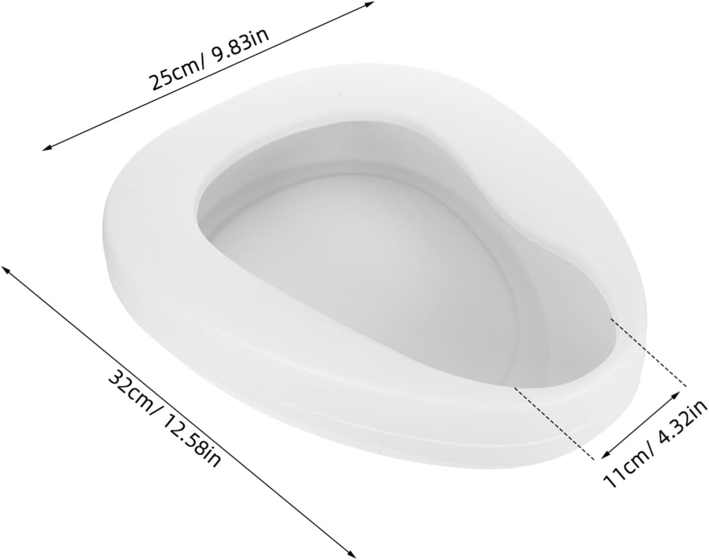 Plastic Bedpan for Elderly Women Dual-use Hospital and Home Bedside Potty Ergonomic Comfortable Design Portable Urinal for Bedridden Patients Emergency Use