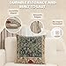 Charlotte Home Furnishings Throw Pillow Covers 16x16 in Green Tree Decorative Couch Pillow Covers Boho Decor European Tapestry Cushion Cases Living Room Cozy Home Decor Jacquard Woven Soft Cotton