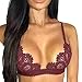 MORCHAN❤️Femmes Sexy Camisole Gilet Bandage Soutien-Gorge Ultra-Mince Culture Top Lingerie Lingerie Costume de Corps Robe vêtements de Nuit(S,Vin)