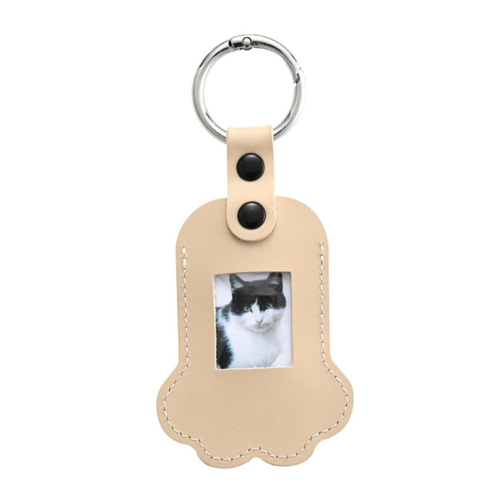 LUCKGONI Pet Hair Keepsakes Keychains Leather Memorials Lockets for Storing Dogs Cats Furs, Lovely Pet Loss,