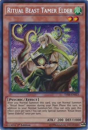 Amazon.com: YU-GI-OH! - Ritual Beast Tamer Elder (THSF-EN023) - The Secret  Forces - 1st Edition
