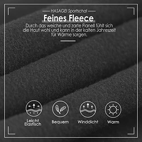 HASAGEI Loopschal Winddicht Multifunktionstuch Winter Fleece Neckwarmer Herren Loop Schal Damen Halstuch Warm Halten Sportschal Halswärmer für Skifahren Fahrrad Jogging - Image 7