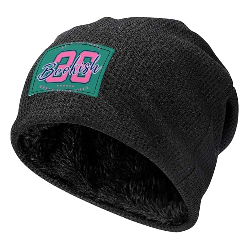 Bonnet pour hommes et femmes idéal temps froids imprimé de chiffres moderne et urbain