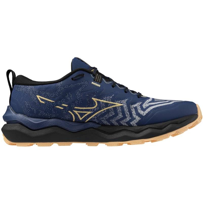 Mizuno Wave Daichi 8 Women's Trail Running Shoes, Estate Blue/Apricot Ice/Black4