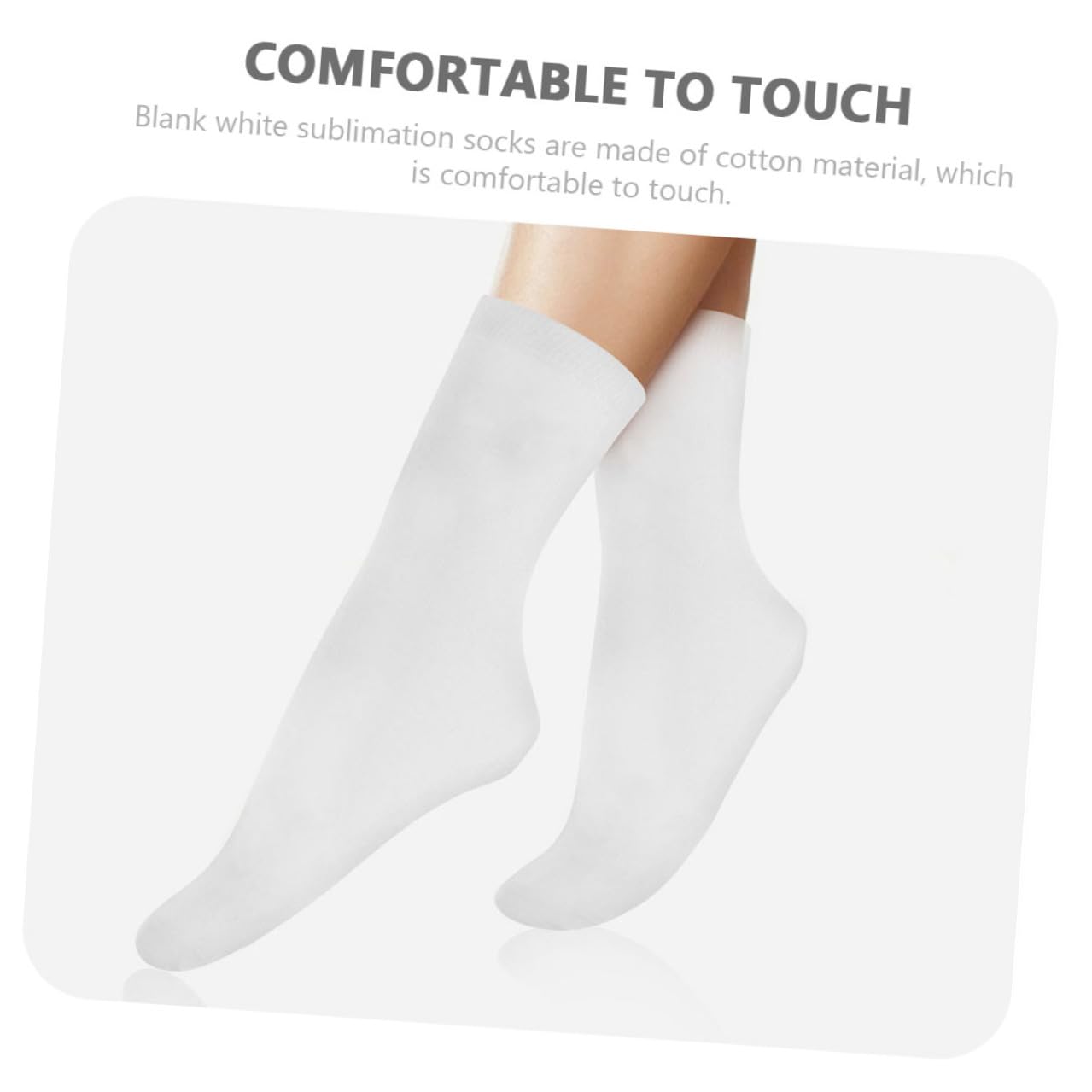 Housoutil 18 Paires Chaussettes Sublimation Blanches Chaussettes Vierges Sport Respirantes et Imprimables Thermique DIY