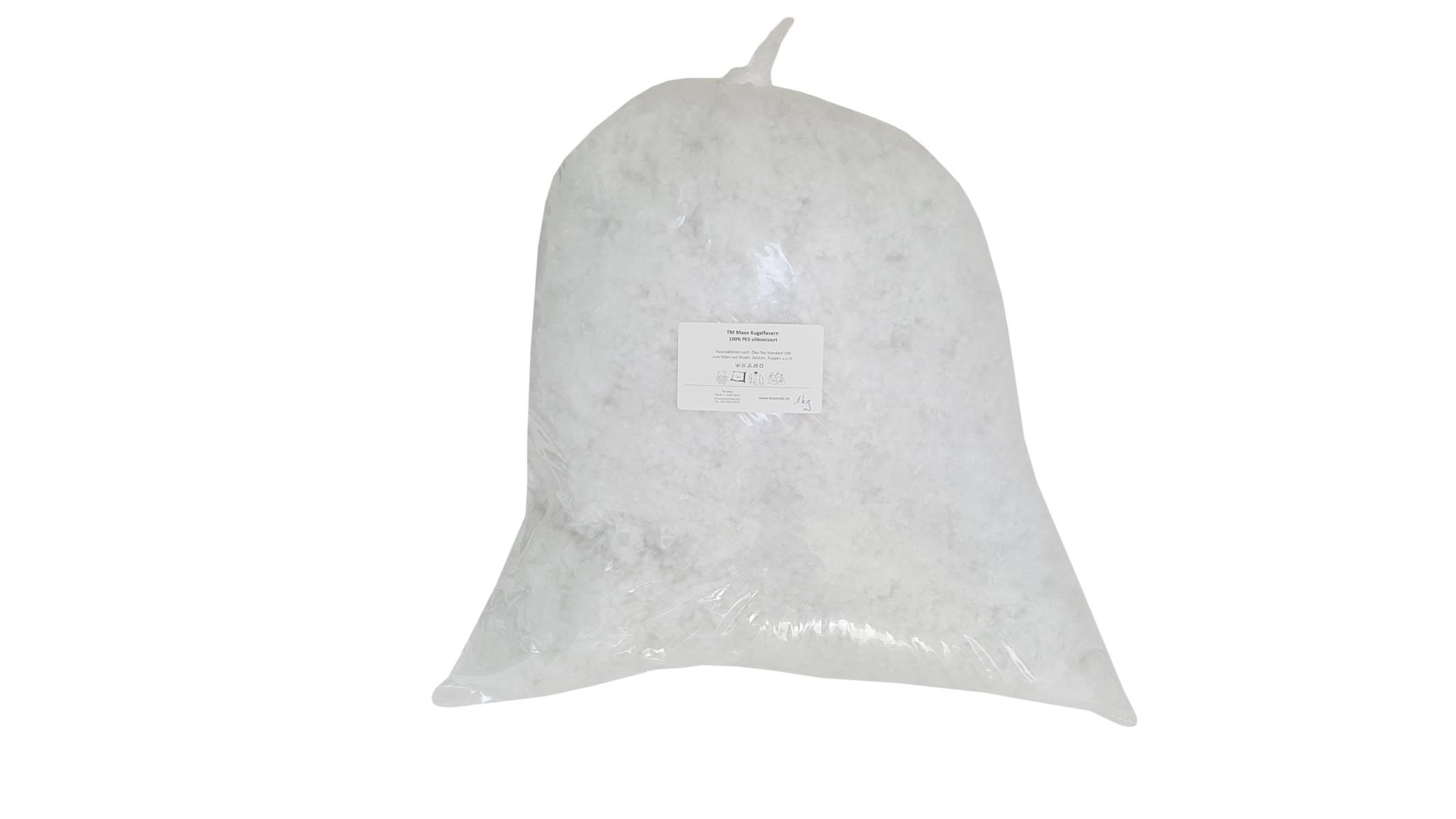 TM Maxx PES Faserbällchen Füllung f. Kissen Kopfkissen Grundpreis für 1Kg-10,00Euro mit Öko-Tex (5000 g (5 kg) - ca. 250 Liter)