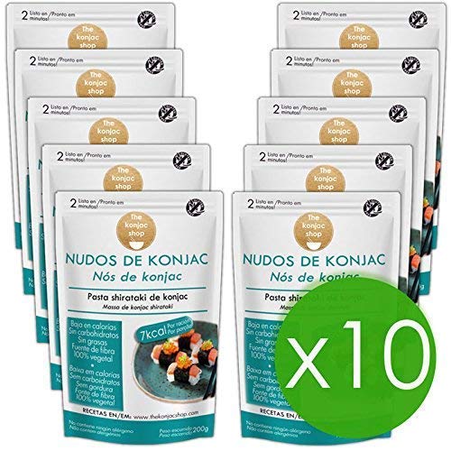 The Konjac Shop - Fideos Shirataki en Nudos, 10 unidades