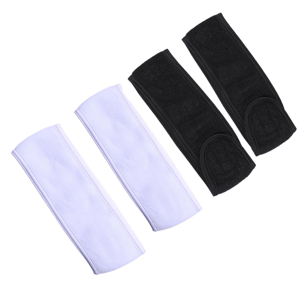 Didiseaon 12pezzi Fasce Elastiche Assorbenti Per Donna Con Chiusura Per Spa Yoga e Makeup Di Bianche e Nere Comode e Pratiche Per Lavaggio Del Viso e La Della