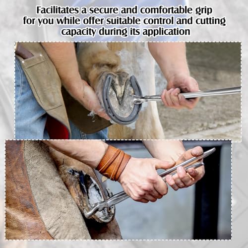 Leriton 16 Inch Hoof Nippers Stainless Steel Farrier Tools Quality Hoof Trimmers With Gloves For Horse Goat Sheep Pigs Cattle Trimming Cutters Supplies Kit thumb #3
