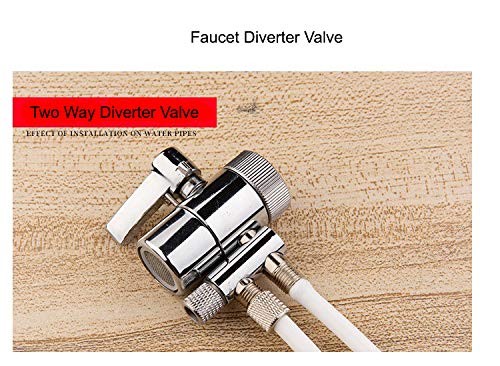 PureSec Brass Faucet Sprayer Attachment Sink to Hose Adapter Faucet Splitter with M22 Female Thread and Two Way 3/8 OD RO Tubing outlet for Counter Water Filter by PureSec - Used condition - Image 4