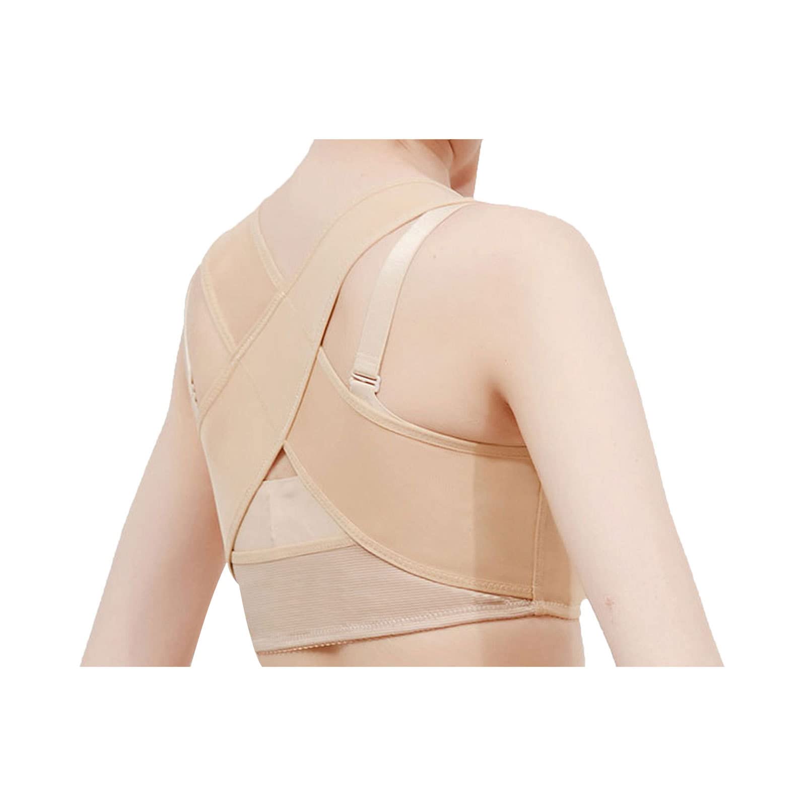 Ttxp Women's Beige Bra Chest Brace Shaper For Hunchback Humpback Posture Corrector,-Xl