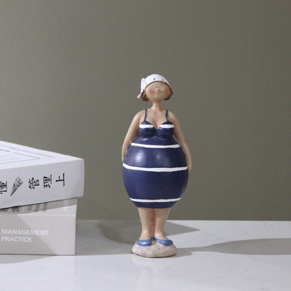 Petite Statue Grosse Dame en Céramique Rompre la Monotonie de Votre Déco Bureau