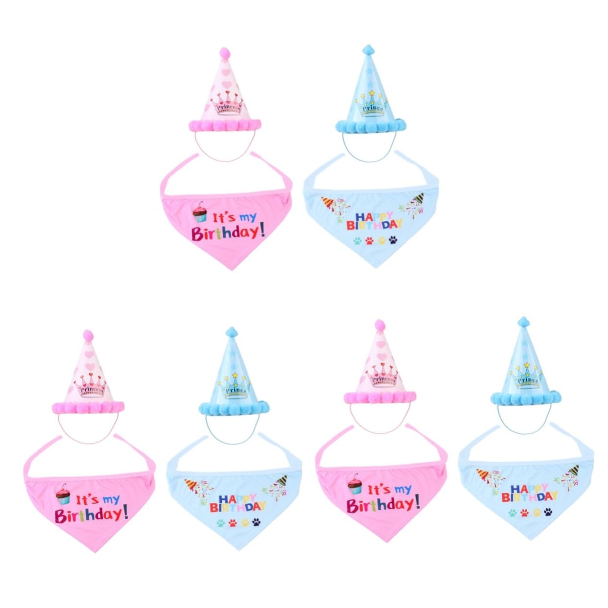 Chapeau d'anniversaire pour animaux de compagnie bandana et cône de fête YARNOW pour chien chat