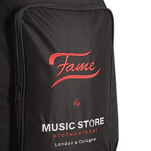 Fame Housse guitare électrique Deluxe Noir/Logo rouge – Sac pour Guitares Électriques - Les Beatles, Paul McCartney, John Lennon, RIngo Starr, George Harrison Fame Housse guitare électrique Deluxe Noir/Logo rouge - Sac pour Guitares Électriques – Image 3
