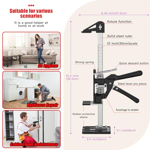 Image of RENYINDA Labor-Saving Arm Jack Multifunctional Construction Jacks, Furniture Jacks，Lift Height 9 inches 400lb Load-Bearing for Installing Windows and Doors, Lifting Furniture, Woodworking Tools
