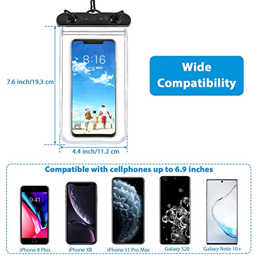 image for Frienda 6 Universal Waterproof Phone Pouch Bag Underwater Case Clear C