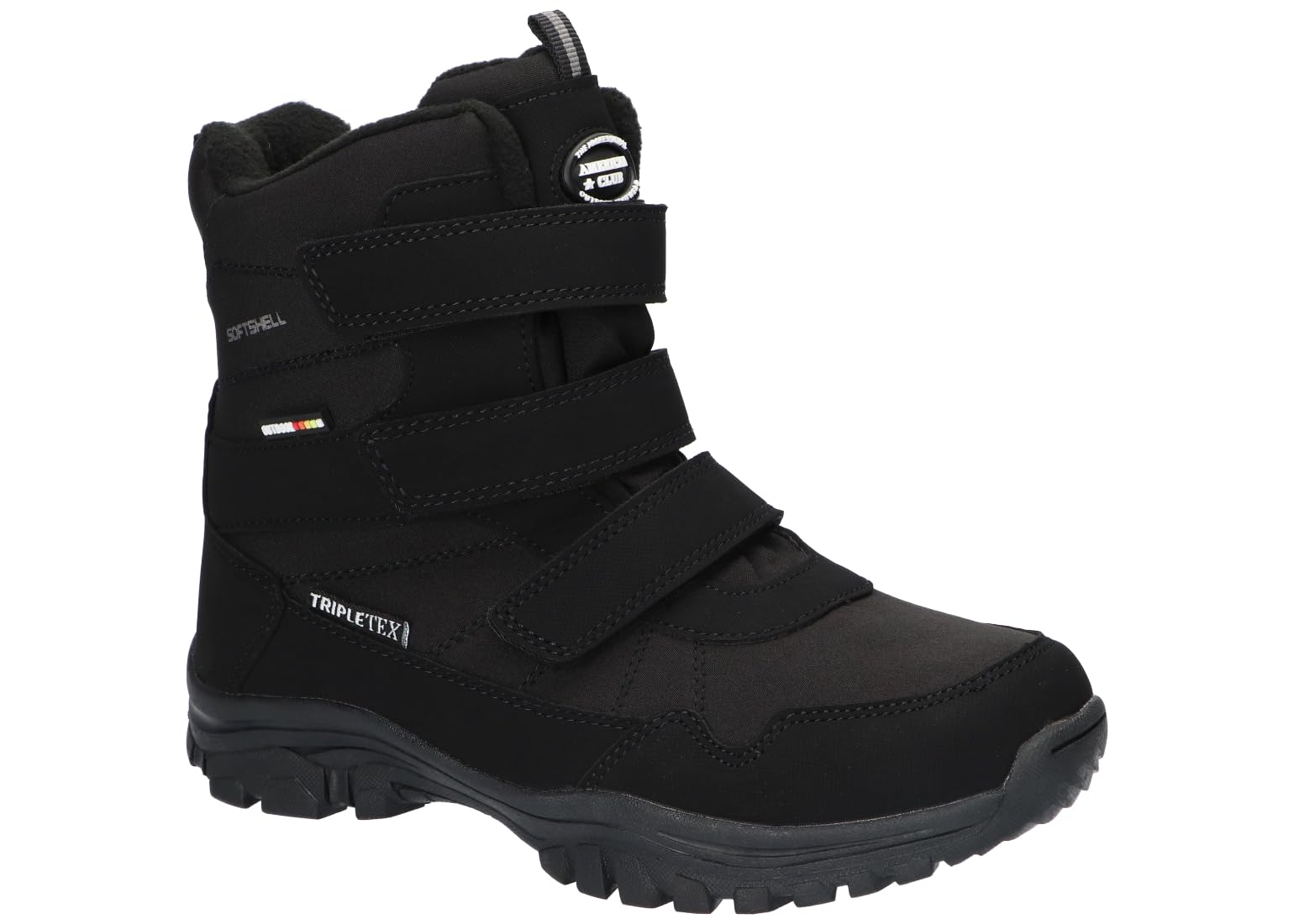 SN65 OCIEPLANE TRAPERY BUTY ZIMOWE ŚNIEGOWCE NA RZEPY BLK 37