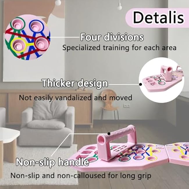 Push Up Board for Women, 28 in 1 Push up Board Pink Workout Equipment Multi-Functional Pushup Stands System Fitness Floor Chest Muscle Exercise