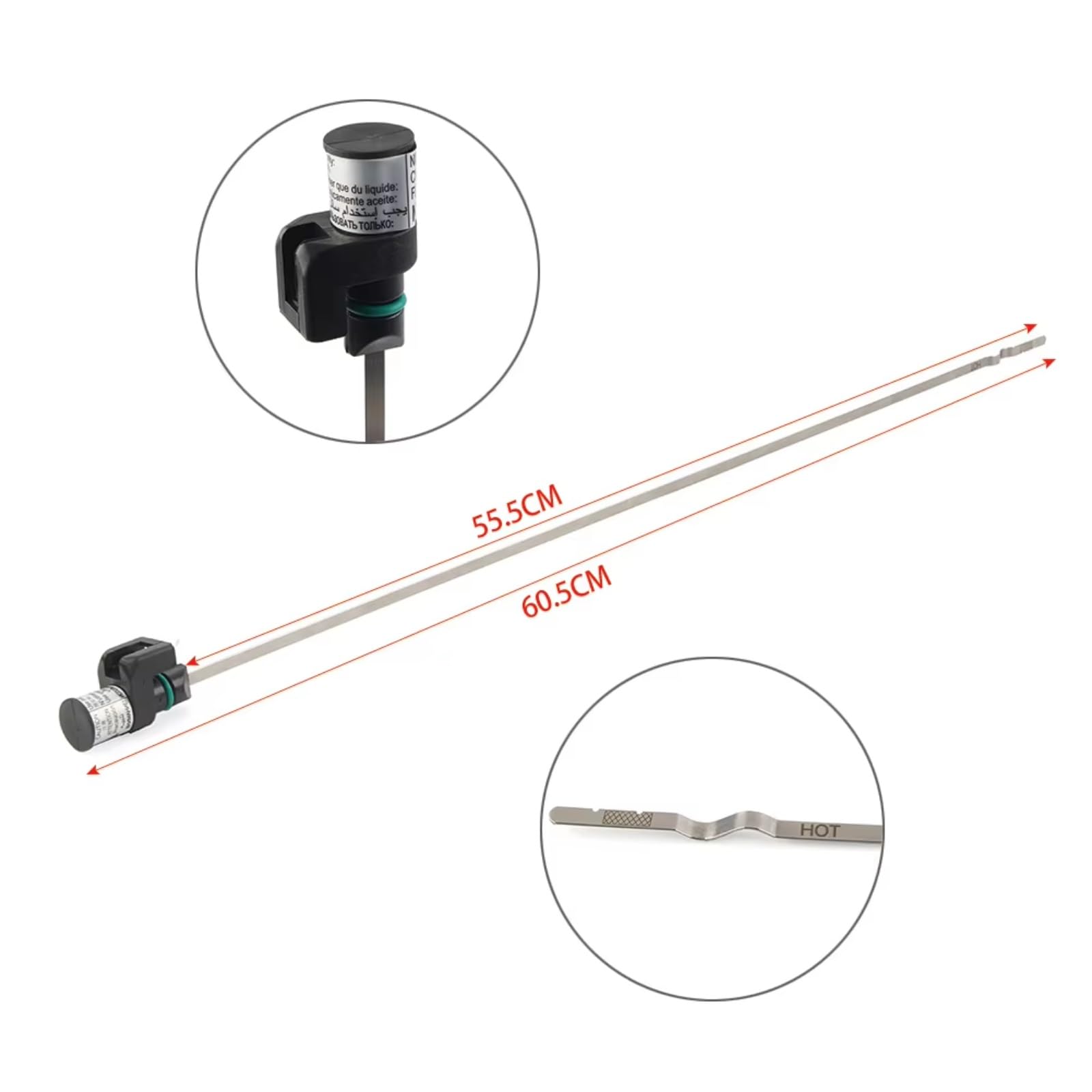 Asta di misurazione dell'olio Motore Compatibile con Nissan Murano 2006-2024 e Rogue 2013-2024, 605 mm, Asta di Livello Olio per Auto con Cambio Automatico, codice 31086JA00A