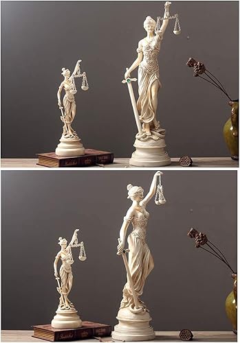 Miniatura 4 de HongLianRiven Escultura de mesa estatua de la diosa de la justicia Mis diosa personaje de artesanía modelo escultura decoración de escritorio