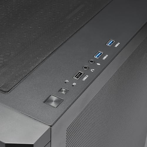 Image of Rosewill FBM-X3 Micro ATX Mid Tower Case - Tempered Glass Side Panel, High Airflow, 3X PWM ARGB Fans, Pre-Installed 650W 80+ Gold ATX 3.1 Power Supply - Black