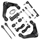 8-Lug Suspension Kit Front Upper Control Arms w/Ball Joints Replacement for GMC Sierra/Chevy Silverado 1500 2500 HD (13pc Set)