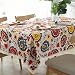 Bringsine Vintage Tablecloth,Linen Washable Dinner Picnic Table Cloth,Floral Sunflowers Pattern Boho,Table Cover for Party(Square, 36 x 36 Inch)