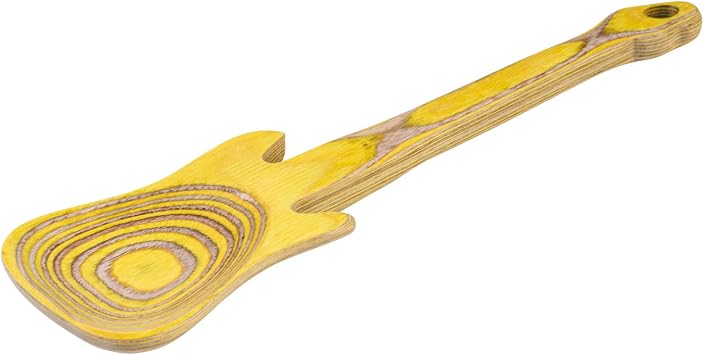 Island Bamboo Pakkawood 12-Inch Guitar Spoon, Lemon