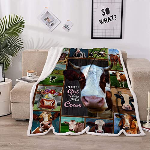 Cow Print Blanket Cow Decor Bedding Throw Blanket Gifts For Girl Women Christmas Birthday Valentine's Day Soft Cute Farm Animal Cow Blanket Gifts #TOP4