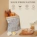 BRONYPRO Reusable Beeswax and Cotton Bread Bags with Zipper, 2-Pack Waxed Bread Bags for Homemade Bread & Sourdough, Sustainable Sourdough Loaf Storage to Lock in Freshness, Large 17x12.6in, Blue