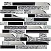 TST Glass Metal Tiles Art Mosaic Silk Black Crystal Glass Chrome Silver Steel Accent Wall Border Kitchen Bath Backsplash Tile TSTNB12 (1 Sample 12x12 Inches)