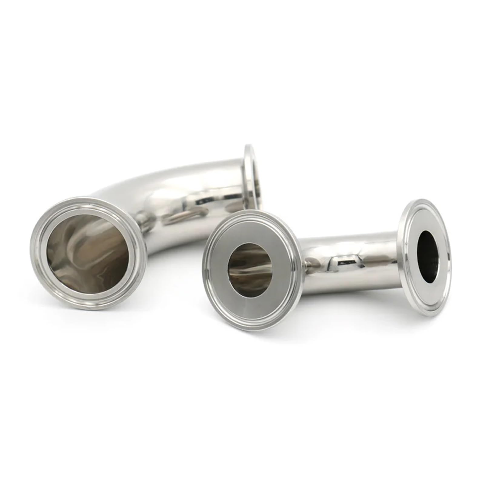 Virola sanitaria de 3/4 "1" 2 "4" 19/25/38/51/102, abrazadera de 50,5mm y 90 grados, codo de conexión de tubería, cerveza casera de acero inoxidable (Size : 89mm x Ferrule 106)