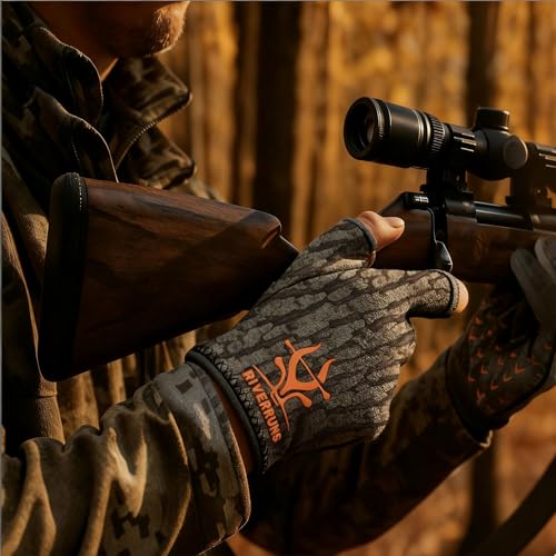 Riverruns Camo Hunting Gloves for Men Women, Lightweight Anti-Slip Camouflage Gloves for Fishing Hiking Outdoor Activities(Tree Trunk S) by Riverruns - Image 5
