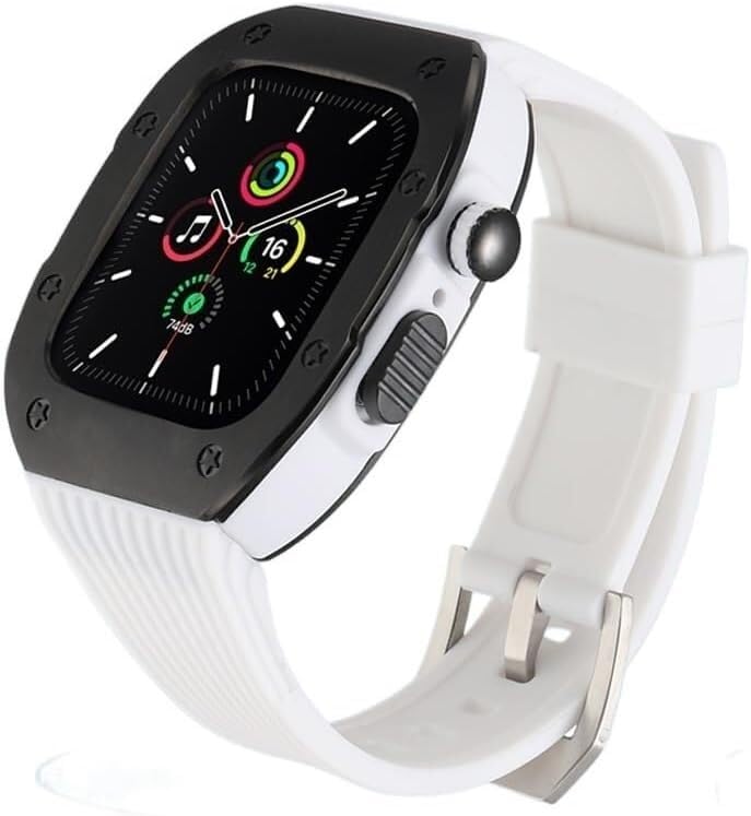 Mod kit Apple Watch 8 Ultra bracelet montre silicone acier inoxydable 49mm