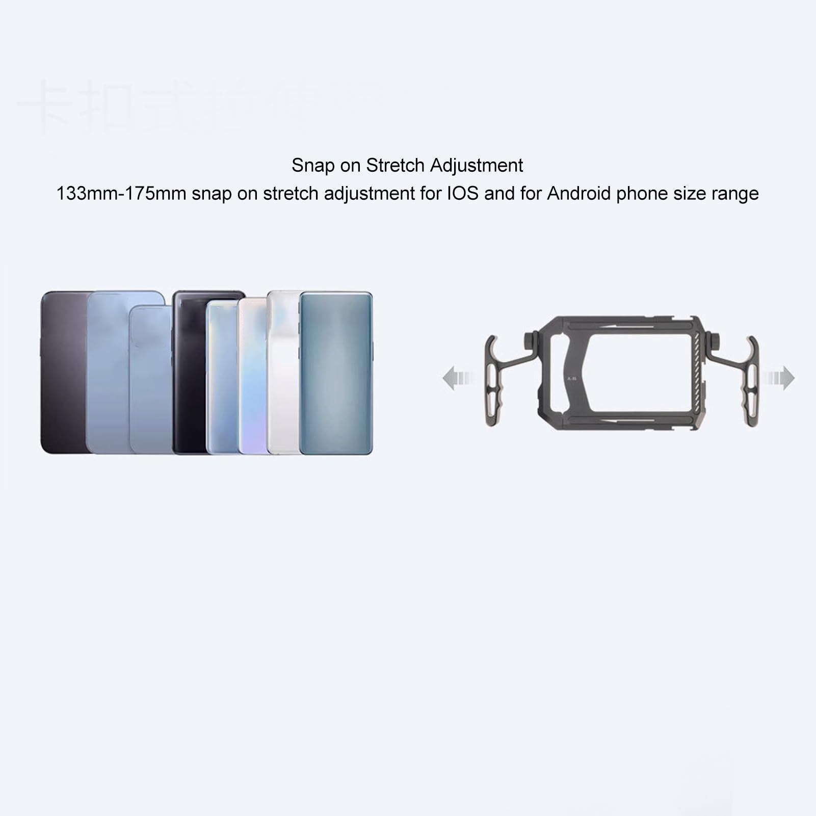 Jaula para Teléfono, Kit de Plataforma de Video para Teléfono Inteligente con Asas, Plataforma para Teléfono con Tornillo de 1/4 de Pulgada, Zapata Fría, Puerto, para Filmación,
