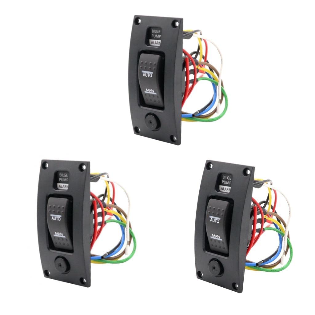 The Style Sutra 3pcs Marine Boat Bilge Pump Switch Panel Deck Cleaning Control Panel |Motors | Parts & Accessories | Boat Parts |3 Piece Pump Switch Panel-image-30