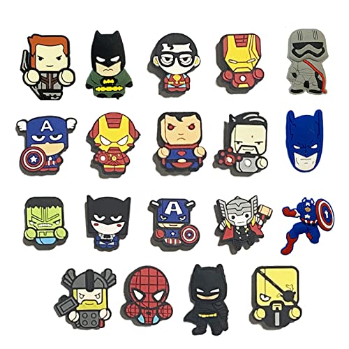 PVC Shoe Charms, 19 Piezas Encantos de Zapatos Adornos de Zapatos Cuerda de Zapatos Accesorios Crocs Decoración de Zapatos, Se utiliza para Decorar Zapatos, Carteras, Pulseras y Cinturones Cover