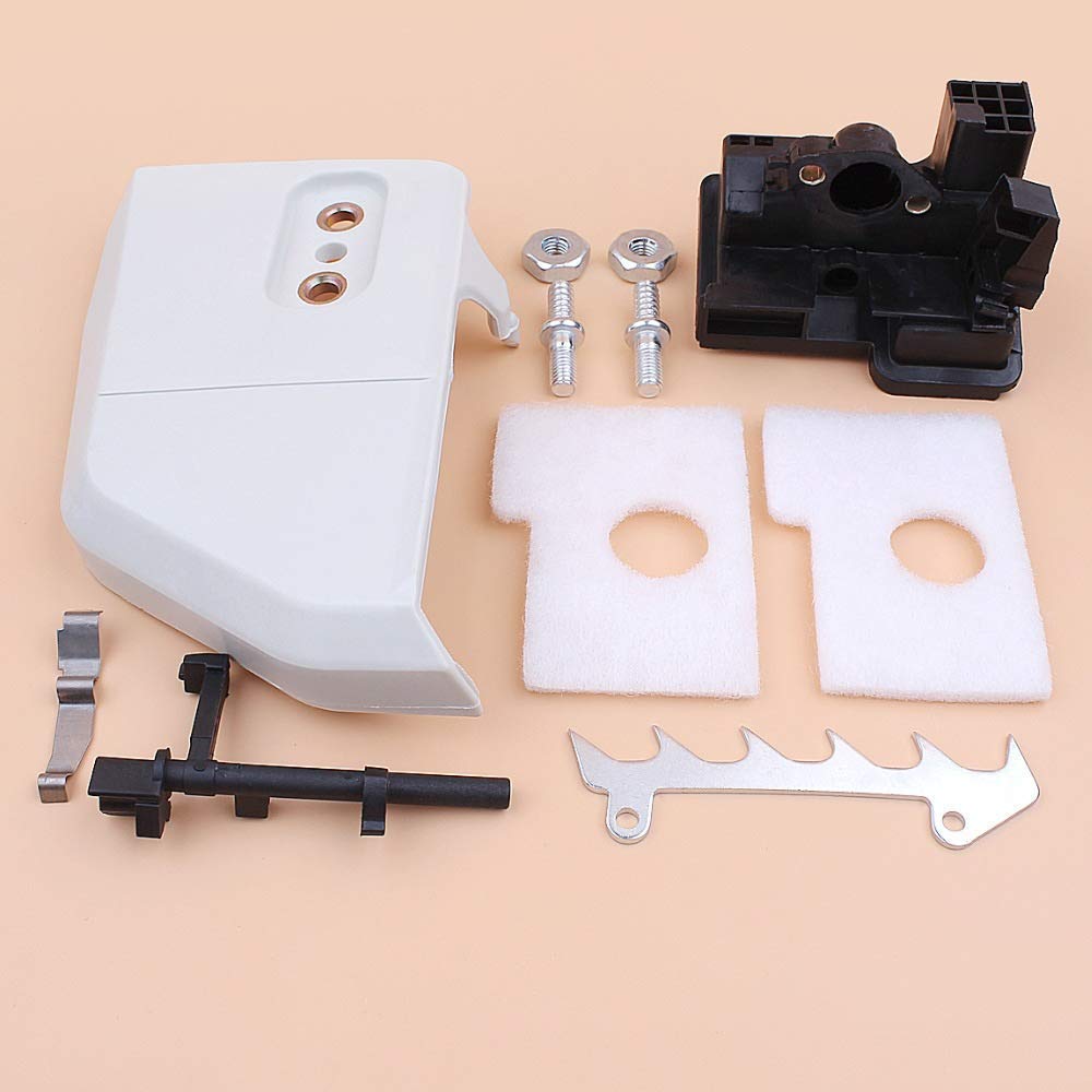 Cubierta de la Rueda Dentada Lateral Carcasa del Filtro de Aire Tuercas de Barra Pernos Kit de tala de Perros Compatible con 017018 MS180 MS170 Piezas de Motosierra de Gasolina