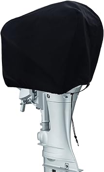 Small Outboard Motor Cover Fits up-20HP, Boat Motor Cover Black