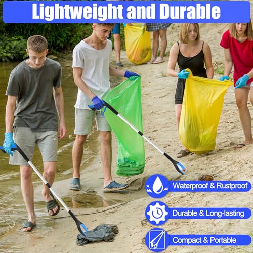 Image of 6 Pack 32 Inch Commercial Trash Grabber Tool for Elderly Assist, Foldable