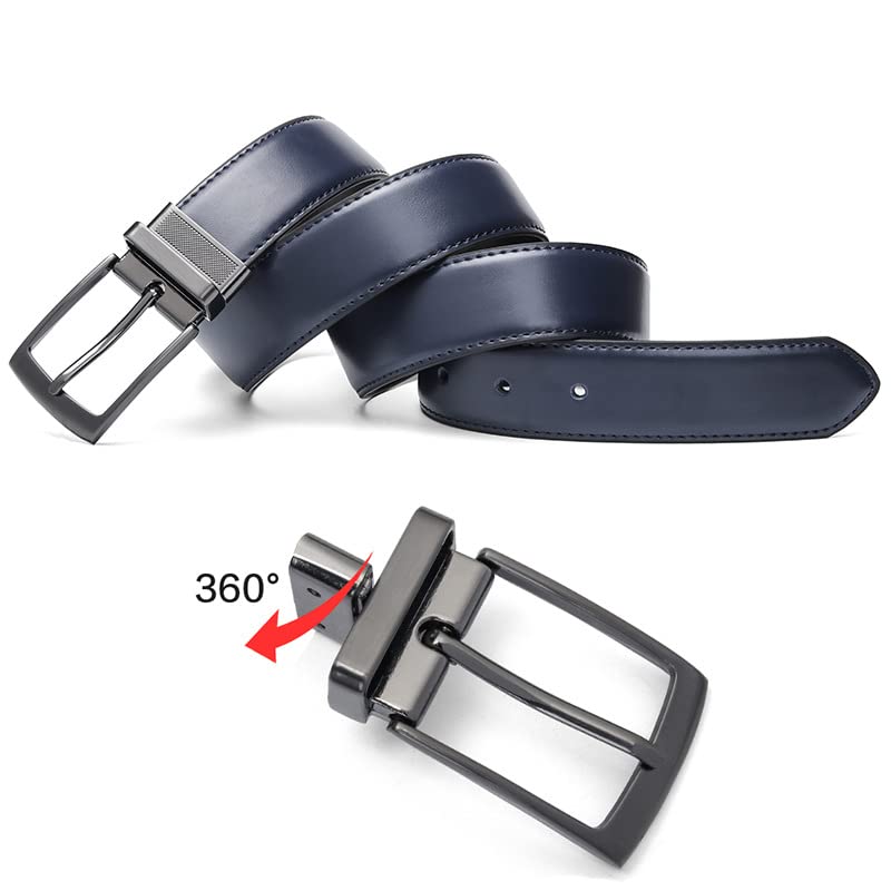Business Belt Men's Two-in-one Reversible Rotating Buckle Casual Daily Denim Belt Versatile Double-sided Men's Belts3