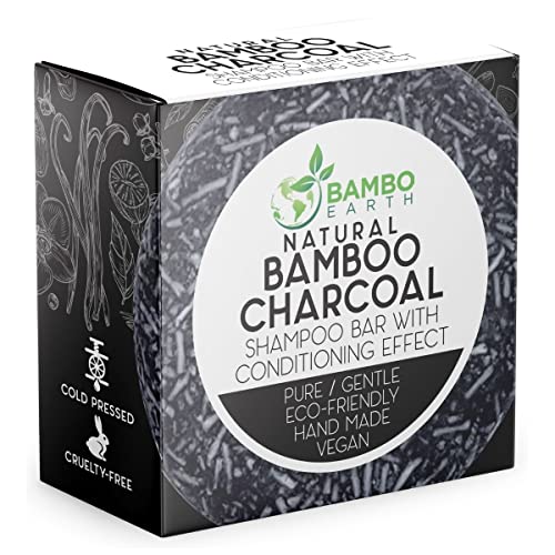 Solid Shampoo Bar And Conditioner Effect Hair Soap – 100% Organic Shampoo Bars For Hair With All Natural Plant Based Essential Oils And Zero Waste Biodegradable Packaging (Bamboo Charcoal) Solid Shampoo Bar And Conditioner Effect Hair Soap – 100% Organic Shampoo Bars For Hair With All Natural Plant Based Essential Oils And Zero Waste Biodegradable Packaging (Bamboo Charcoal)
