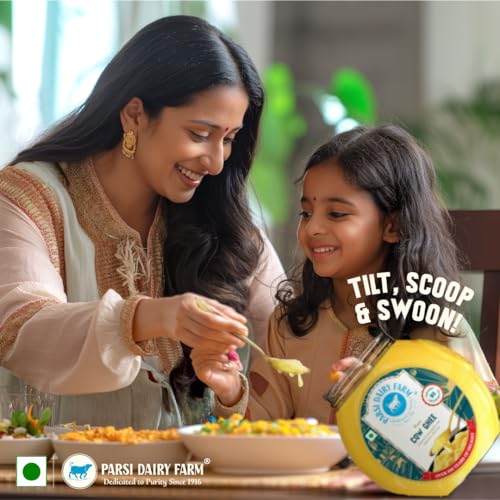 Image of Parsi Dairy Farm's 100% Cow Ghee: Pure and Traditional Desi Ghee, 100% Vegetarian & No Preservatives | 1 Litre
