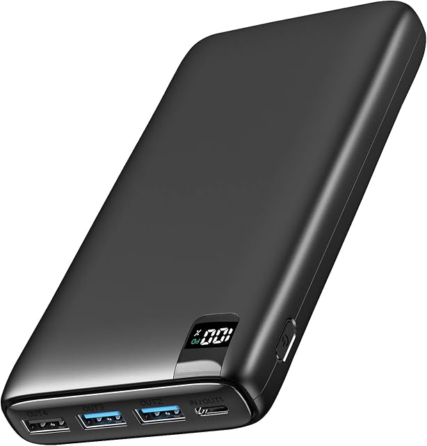 A ADDTOP Power Bank 26800mAh Fast Charging 18W PD USB C Portable Charger QC 3.0 External Battery Pack with 4 Outputs for Cellphones and Tablets