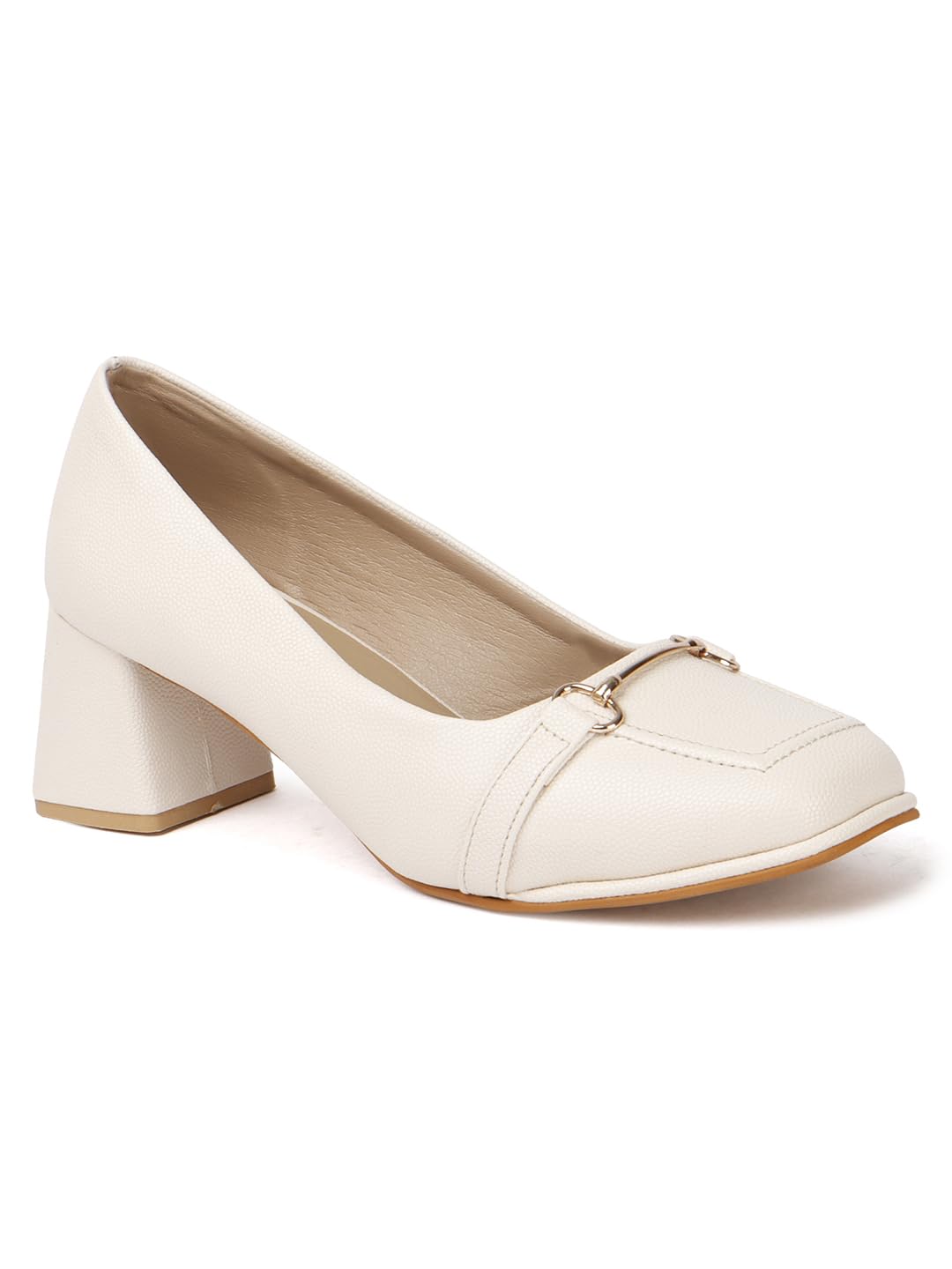 aroom Elegant Women Block Heels for Office, Formal Events & Chic Everyday Outfits with Textured Finish-picture-14