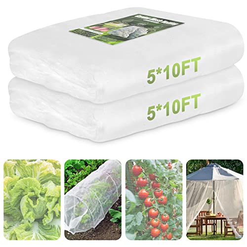 Garden Netting, 2 Pack 5x10Ft Ultra Fine Mesh Netting Pest